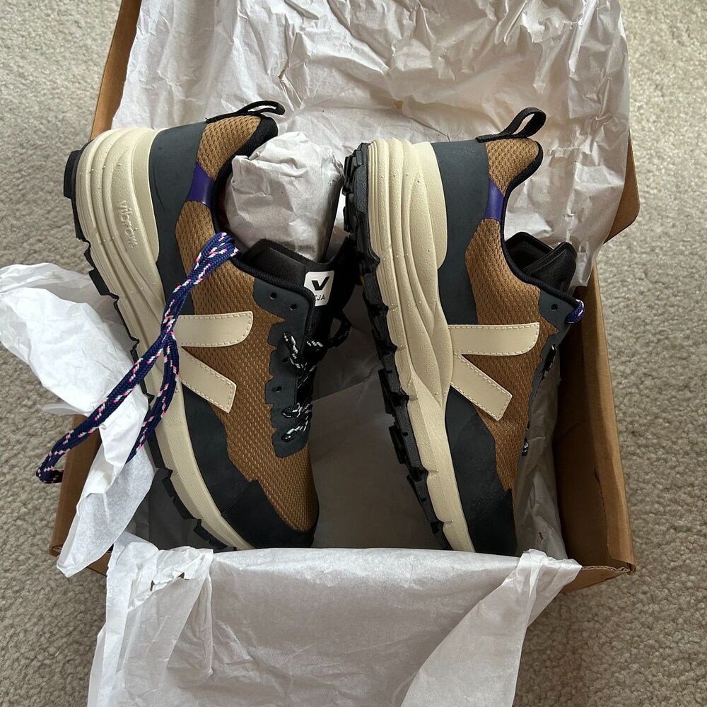 Veja NIB NWT Dekkan Alveomesh Tent Pierre Brown Black Outdoor Sneaker Size 39 - Picture 6 of 12
